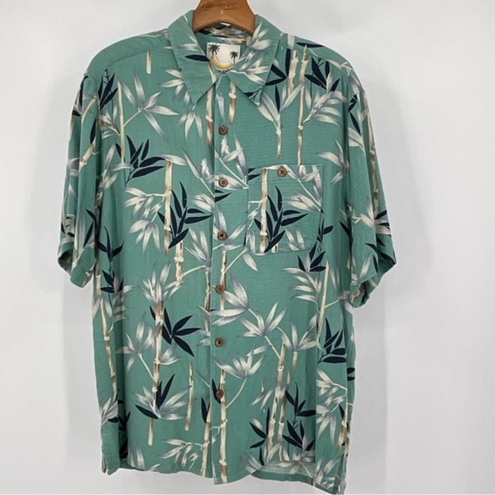 Banana Cabana Bamboo Short Sleeve Shirt Size Medium‎ D18